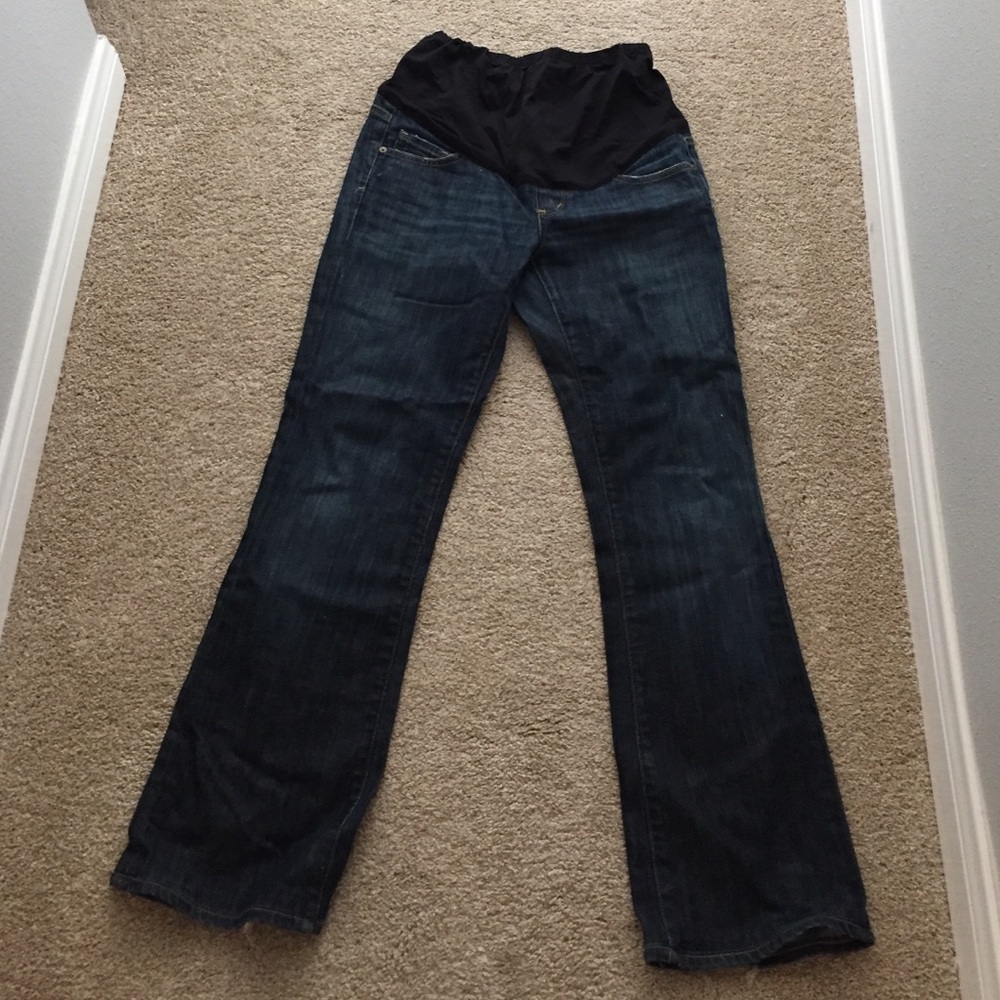 Citizens Of Humanity Maternity Dark Blue Flare Jeans